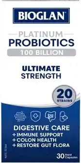 Discount Drug Stores Bioglan Platinum Probiotics 100 Billion 30 Capsules offer