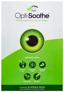 Opti-Soothe Preservative Free Eyelid Wipes 30 Pack
