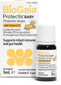 BioGaia Protectis Baby Probiotic Drops With Vitamin D 5mL