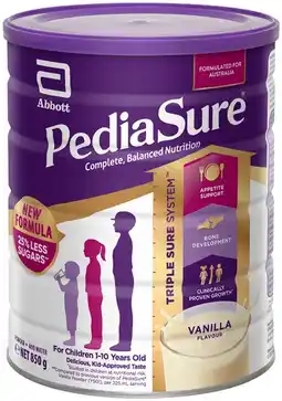 Discount Drug Stores Pediasure Powder Vanilla Flavour 850g offer