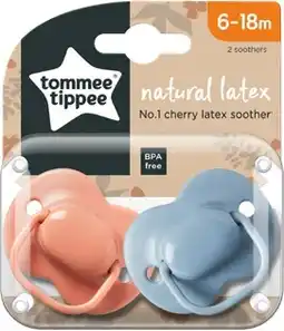 Discount Drug Stores Tommee Tippee Cherry Latex Soother 6-18m 2 Pack offer
