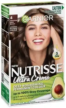 Discount Drug Stores Garnier Nutrisse Ultra Crème Hair Colour 4.0 Tamarind offer
