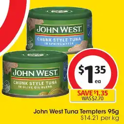 Coles John West Tuna Tempters offer