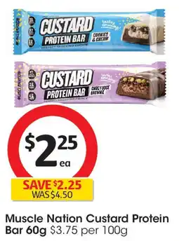 Coles Muscle nation custard protein bar offer