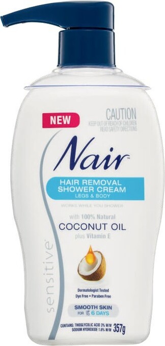 Coles Nair Hair Removal Shower Cream with Coconut Oil 357g offer