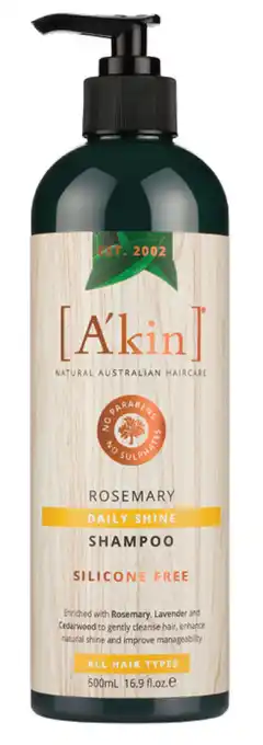 Cincotta Chemist A'kin daily shine shampoo 500ml offer
