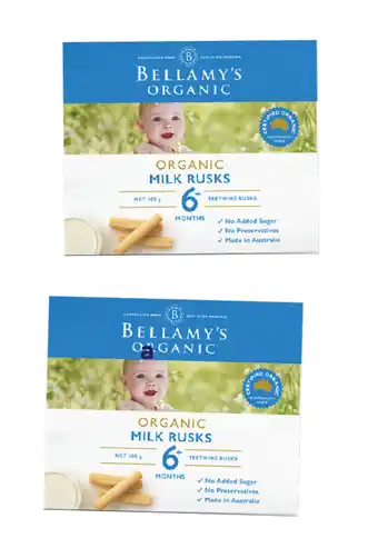 Bellamy's organic milk rusk 100g