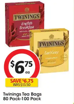 Coles Twinings Tea Bags offer