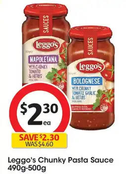 Coles Leggo's chunky pasta sauce offer