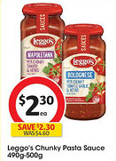 Coles Leggo's chunky pasta sauce offer