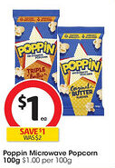 Coles Poppin microwave popcorn offer