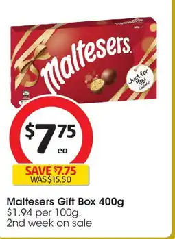 Coles Maltesers Gift Box offer