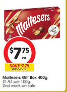 Coles Maltesers Gift Box offer