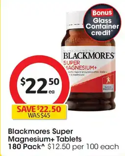 Coles Blackmores Super Magnesium+ Tablets offer