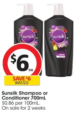Coles Sunsilk Shampoo or Conditioner offer