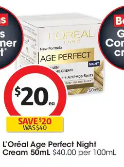 Coles L'Oréal Age Perfect Night Cream offer