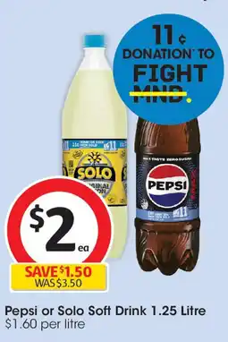 Coles Pepsi or Solo Soft Drink offer
