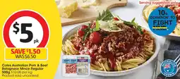 Coles Coles Australian Pork & Beef Bolognese Mince Regular offer