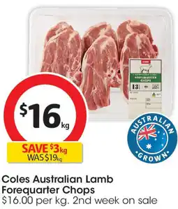 Coles Coles Australian Lamb Forequarter Chops offer