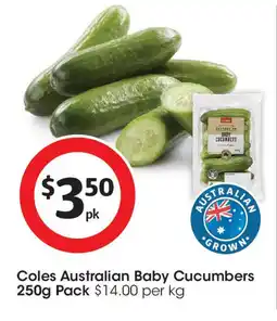 Coles Coles Australian Baby Cucumbers offer