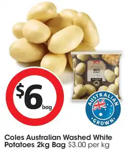 Coles Coles Australian Washed White Potatoes offer