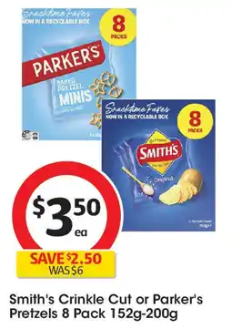 Coles Smith's crinkle cut or parker's pretzels offer