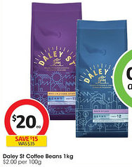 Coles Daley St Coffee Beans offer