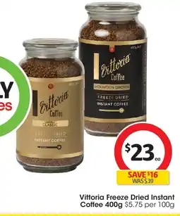 Coles Vittoria freeze dried instant coffee offer