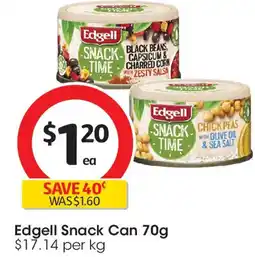 Coles Edgell snack can offer