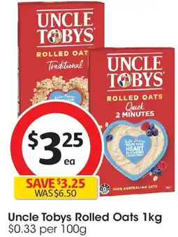 Coles Uncle tobys rolled oats offer