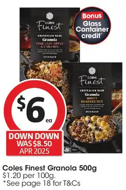 Coles Coles Finest Granola offer