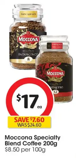 Coles Moccona specialty blend coffee offer