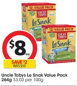 Coles Uncle tobys le snak value pack offer