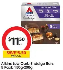 Coles Atkins low carb endulge bars offer