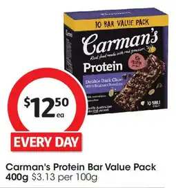 Coles Carman's protein bar value pack offer
