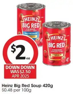 Coles Heinz big red soup offer