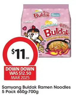 Coles Samyang buldak ramen noodles offer