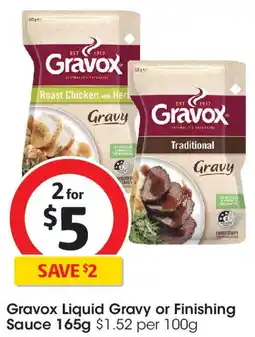 Coles Gravox liquid gravy or finishing sauce offer