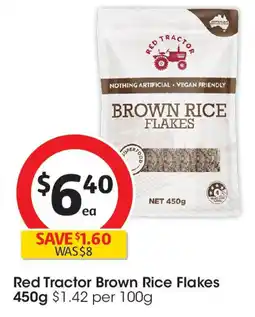 Coles Red tractor brown rice flakes offer