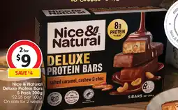 Coles Nice & natural deluxe protein bars offer