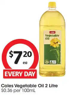 Coles Coles vegetable oil offer