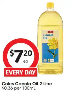 Coles Coles canola oil offer