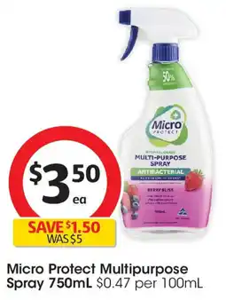 Coles Micro protect multipurpose spray offer