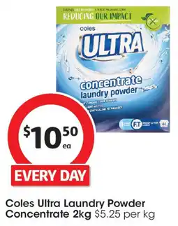 Coles Coles ultra laundry powder concentrate offer