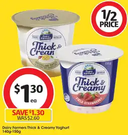 Coles Dairy farmers thick & creamy yoghurt offer