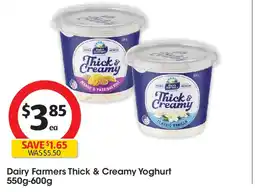 Coles Dairy farmers thick & creamy yoghurt offer