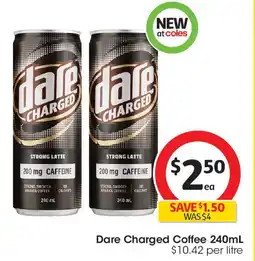 Coles Dare charged coffee offer