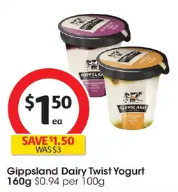 Coles Gippsland dairy twist yogurt offer