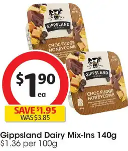 Coles Gippsland dairy mix-ins offer