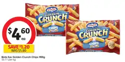 Coles Birds eye golden crunch chips offer